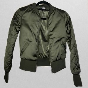Olive Green Bomber Jacket | US 4